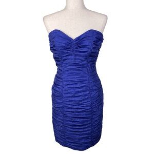Vintage 90s Y2K BB/Collections Ruched Strapless Mini Party Dress Prom Formal